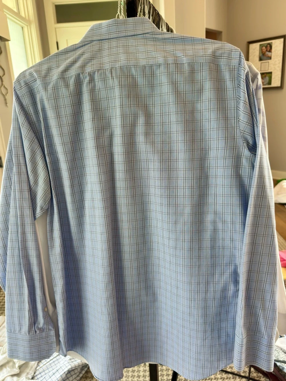 Banana Republic Blue Plaid Dress Shirt